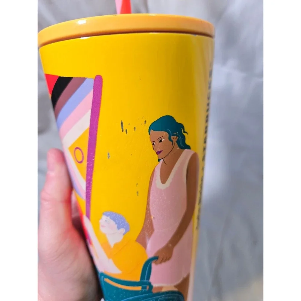 Starbucks X SOFIE BIRKIN LGBTQ+ Pride Rainbow Parade Cup Tumbler With Straw 24oz